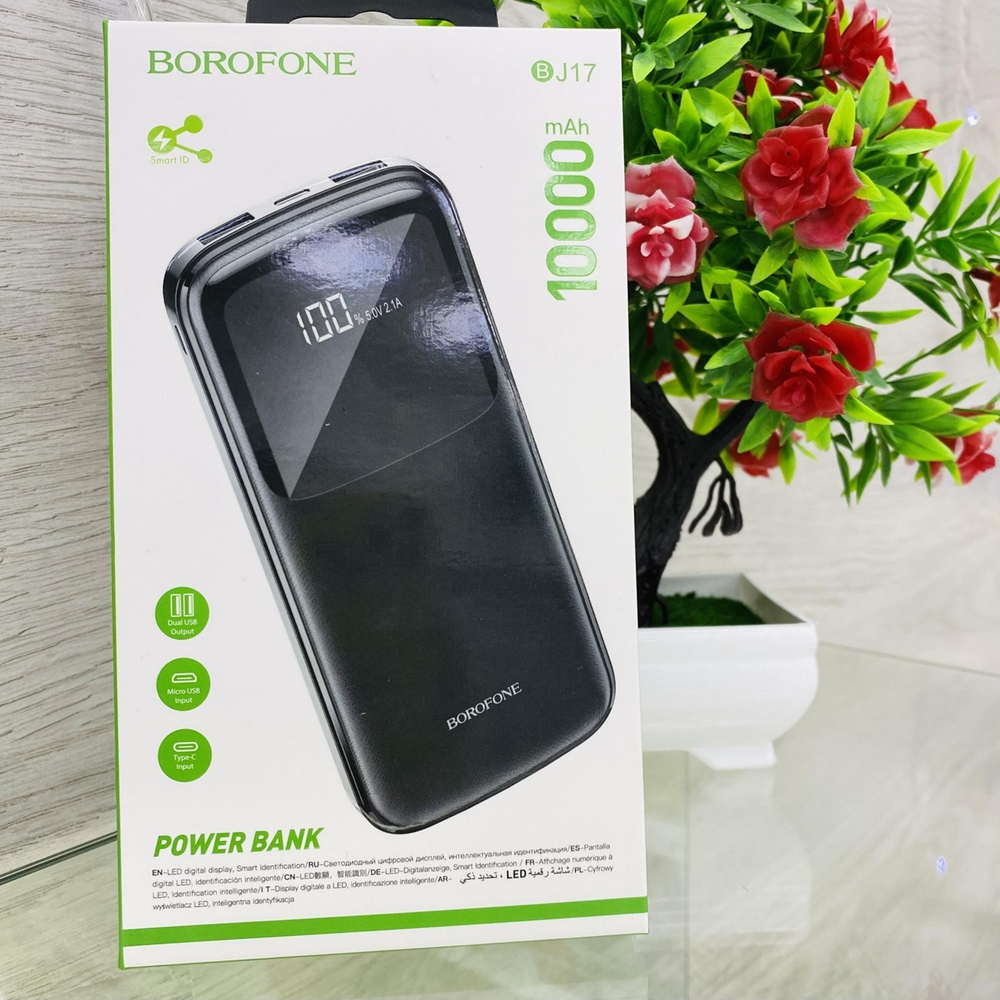 Power Bank 10000mAh, Borofone BJ17, черный