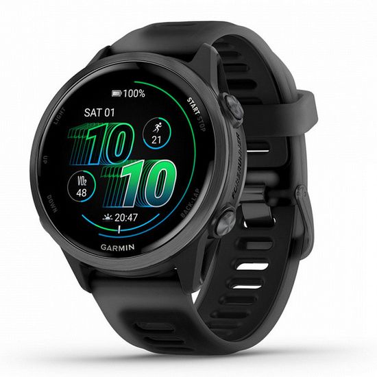 Garmin Forerunner 570 42 мм — сланцево-серый корпус, чёрный ремешок