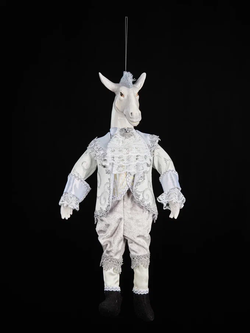 Винтажное украшение Царский конь 37 см., серый, Christmas DeLuxe (13664)