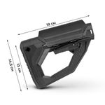 Приклад "Сириус" с подщечником, телескопический, под трубы Mill-spec и Com-spec, антилюфт, К.Арма / K.Arma