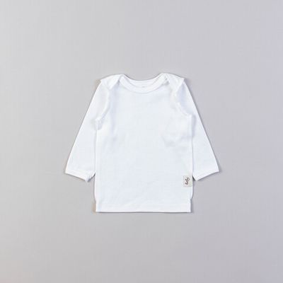 Long-sleeved T-shirt 0-3 months - Heavy Cream