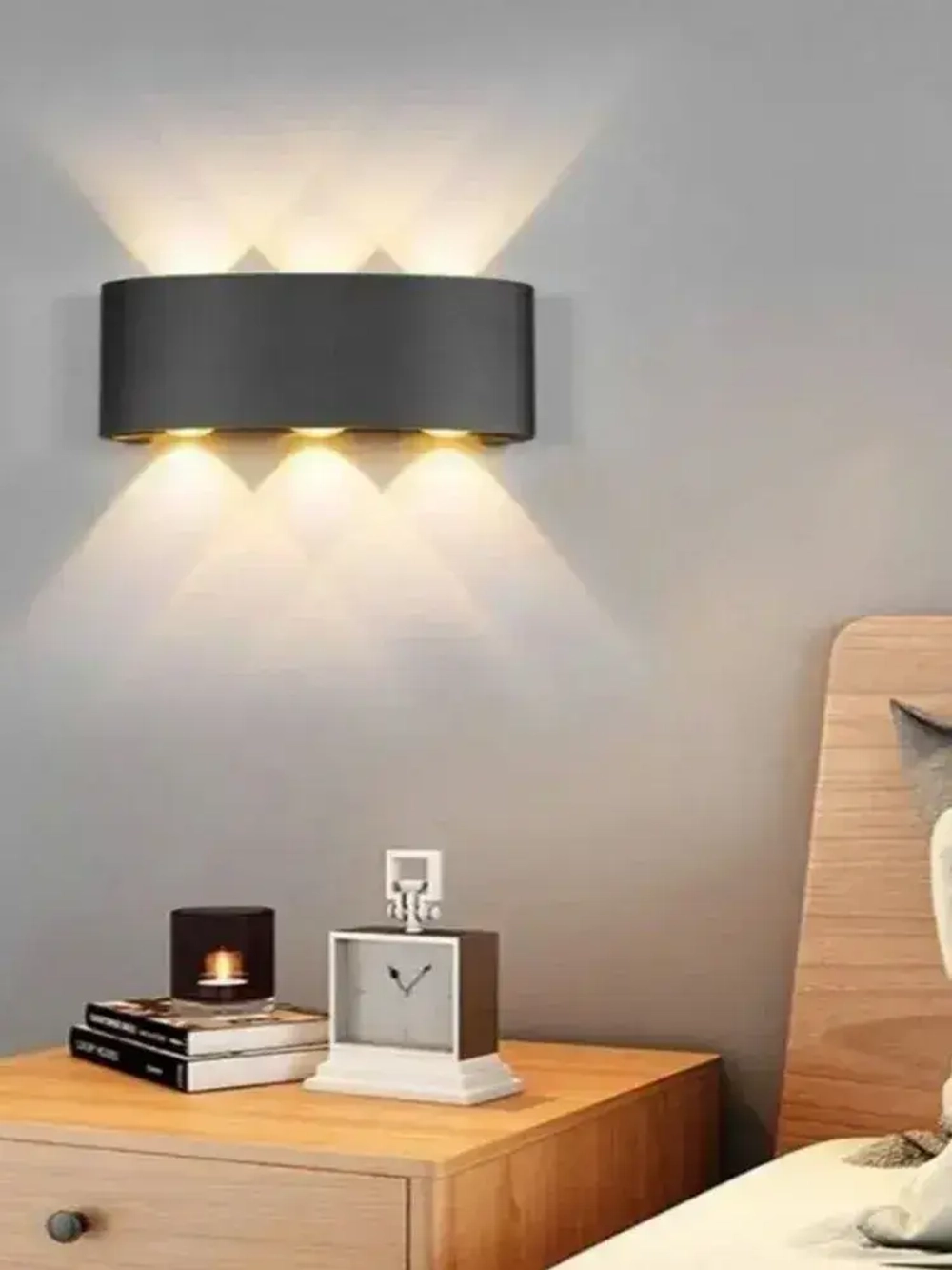 Настенный светильник, Светильник уличный LED 3000K, 6 Вт, черный