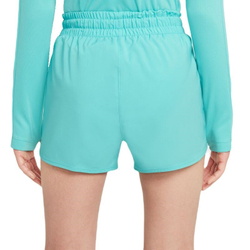 Шорты для девочки теннисные Nike Kids Dri-Fit One High-Waisted Woven Training Shorts - Бирюзовый