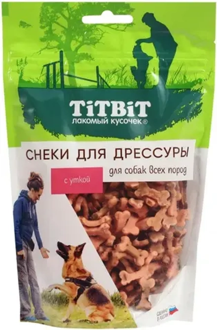 TITBIT Лакомство для собак "Снек для дрессуры с уткой" 0,1 кг