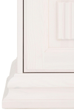 Тумба прикроватная 35х50х52, напольная с ящиком для одежды и дверцей, массив сосны, белый, Dipriz