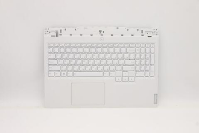 Верхняя панель с клавиатурой (топкейс) для ноутбука Lenovo Legion 5-15ACH6H. раскладка - русская, с подсветкой, белая (5CB1C74888), оригинал