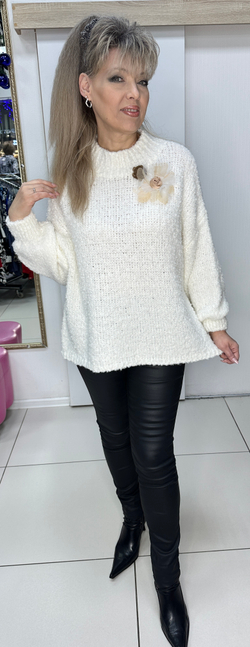 Буклированный джемпер в лавандовом цвете