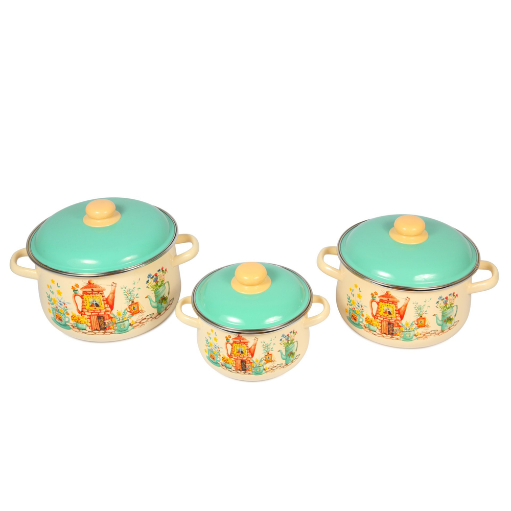 Набор эмаль 3пр.№408 конич. "Чайный домик" 2/4/5,5л СЭ