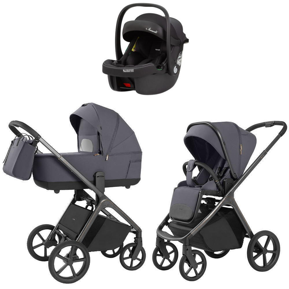 Коляска Carrello Vector 2025 CRL-6551 Ammonite AY329 Pro Absolute Black 3 в 1 Ultimate Grey