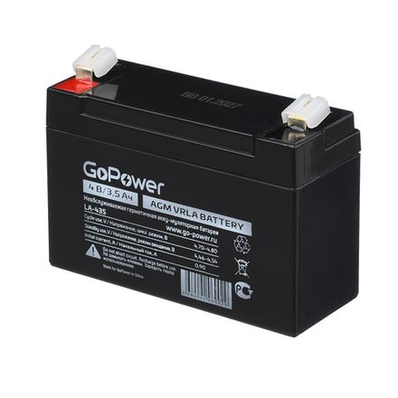 Аккумуляторы GoPower свинцово-кислотные LA-435 4V 1.0 Ah