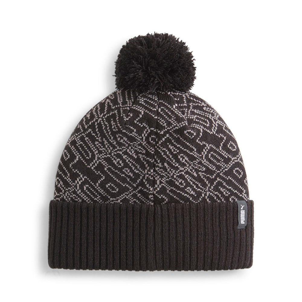 Шапка PUMA ESS Pom Beanie, 02546901, черно-белый