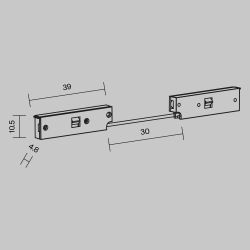 Коннектор питания угловой Maytoni   TRA184CPC-1B-7.5