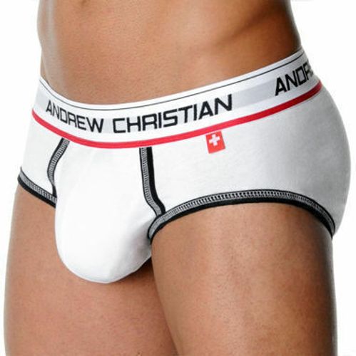 Мужские трусы брифы Andrew Christian Coolflex Brief Show-it White
