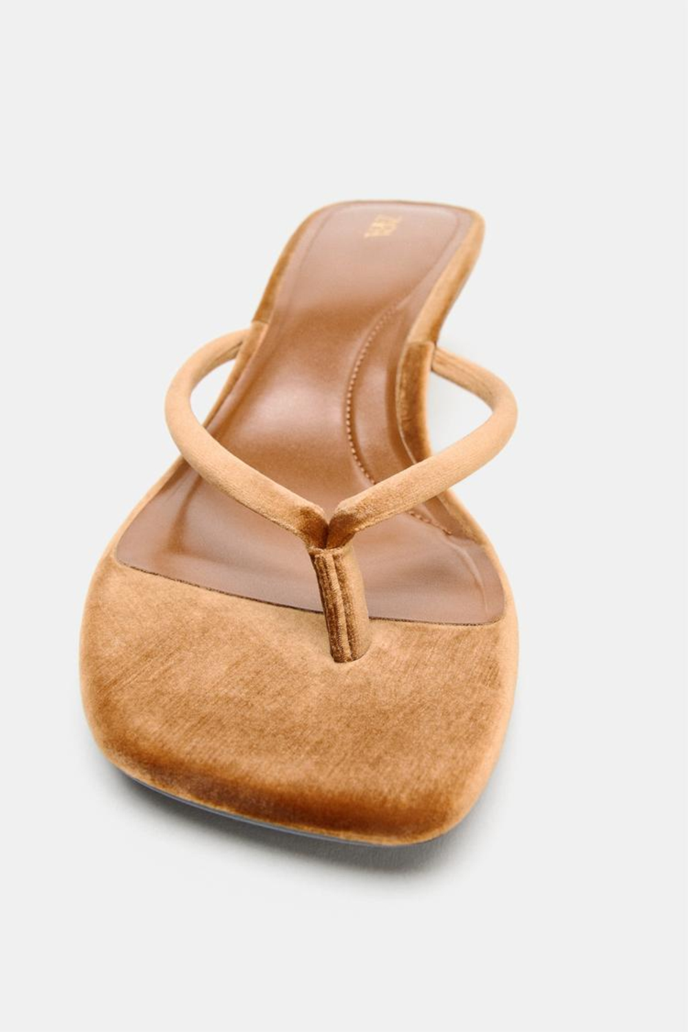 ZARA БАРХАТНЫЕ БОСОНОЖКИ, ОХРА