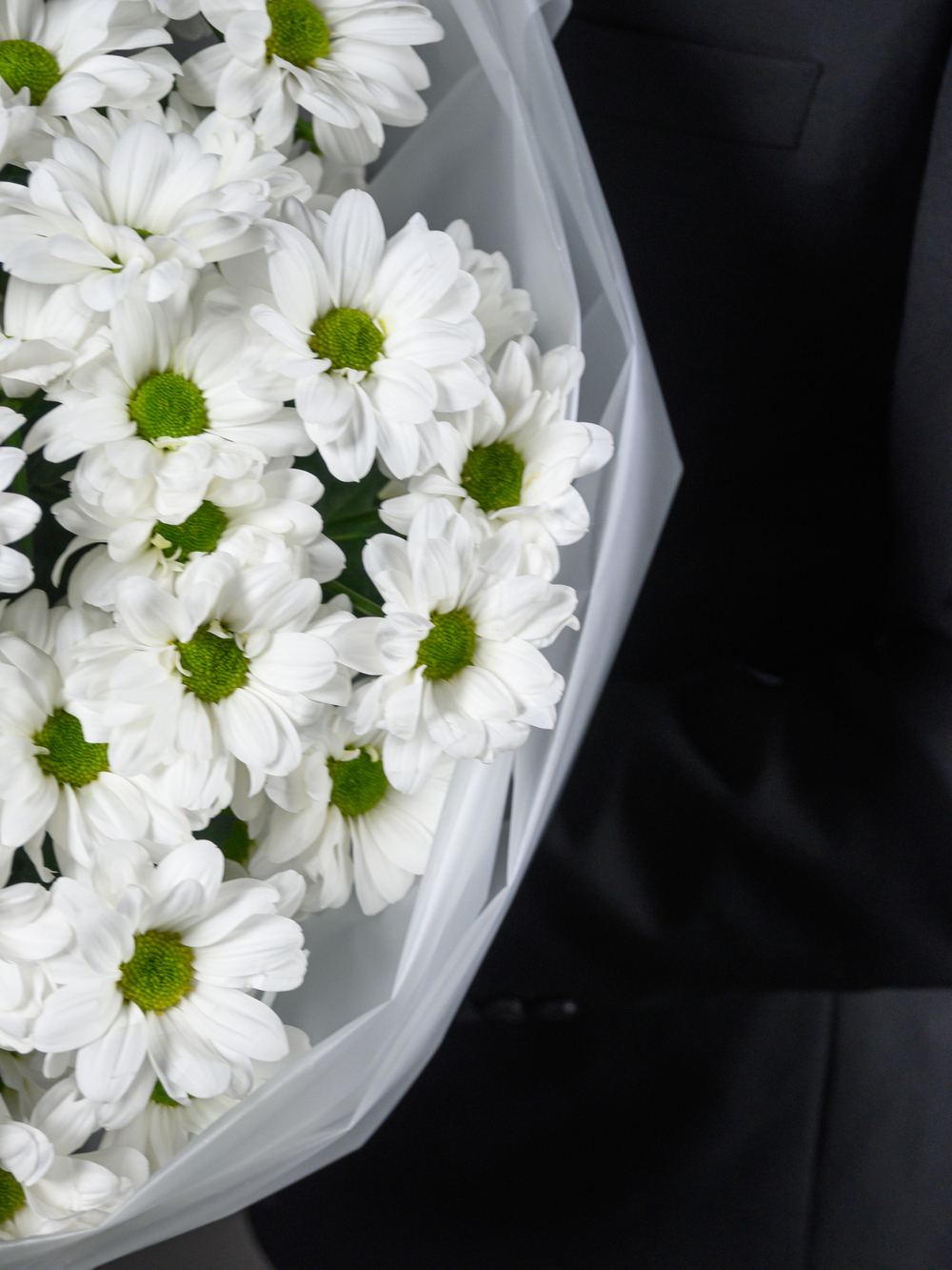 Моно букет из 11 хризантем ромашка