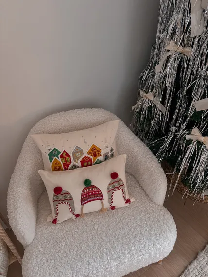 Чехол на подушку snowy village из коллекции new year essential