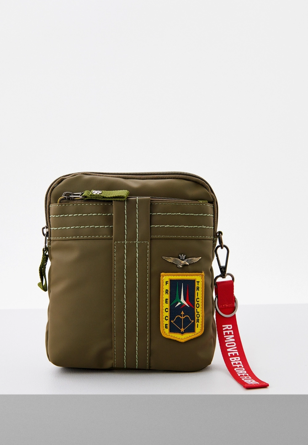 Сумка маленькая AERONAUTICA 340 хаки триколор нейлон