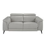 Диван 2-х местный с реклайнером 5319-2P-M5653 /6107 серый кожаный