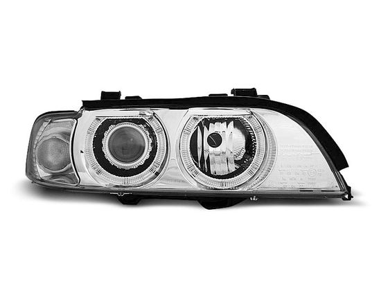 Передние фары Bmw 5 E39 angel eyes H7/H7 chrome