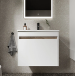 Тумба подвесная SANCOS Smart 590х450х500, c двумя ящиками оснащенными доводчиками, белый глянец , арт. SM60W