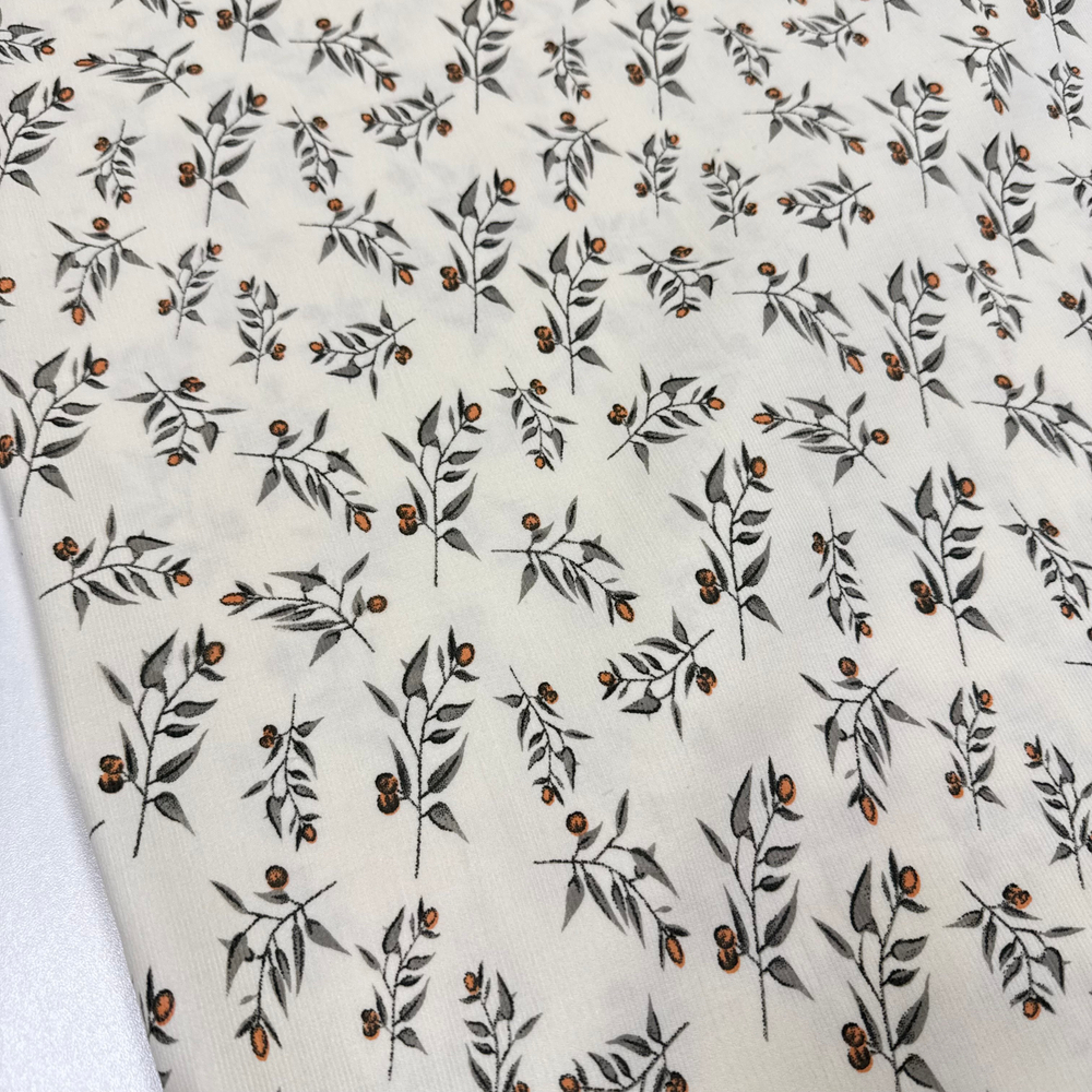 Микровельвет 100% хлопок Веточки оливки
