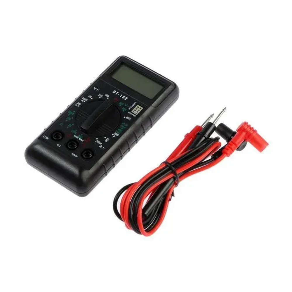 Мультиметр Тундра "мини", DT-182, ACV/DCV, DCA, 200-200 МОм, проверка батареек 1.5 и 9V