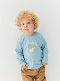 Лонгслив "Аква с мишкой" с принтом 0+