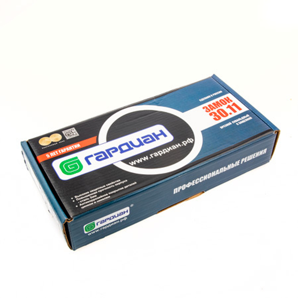 Замок врезной ГАРДИАН-3011-4кл дл.кл. (ЗК.303Н-01)