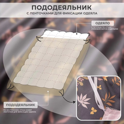 Комплект постельного белья Люкс Сатин 100% хлопок на резинке AR351