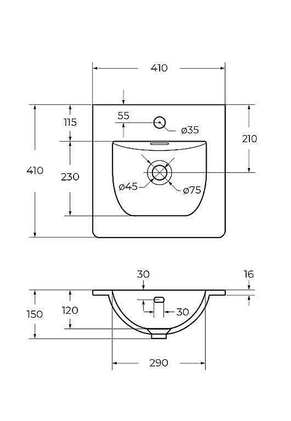 Тумба с раковиной BelBagno 40 UNO-MINI-400-2C-SO-СO+BB-8099-3-40 бежевая матовая
