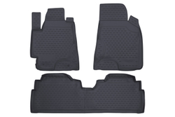 Коврики Standard, в салон TOYOTA Highlander (I, ХU20), 2001-2007, 3 шт. серые (полиуретан, чёрные) Element.NLC.48.44.211