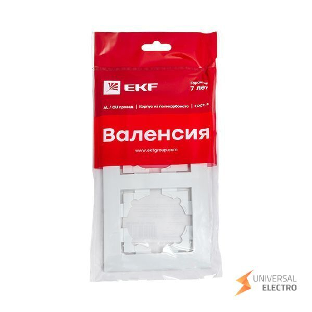 Валенсия рамка 2-местная белая EKF PROxima