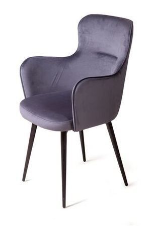 Стул King, поворотный на 90 градусов, функция возврата, антишум, бархат серый 27