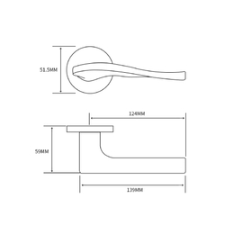 Ручка для межкомнатных дверей ADDEN BAU LYRE S-489 GRAPHITE (цвет ГРАФИТ) комплект на дверь