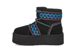 UGG WOMEN MINI BRAID PLATFORM BLACK