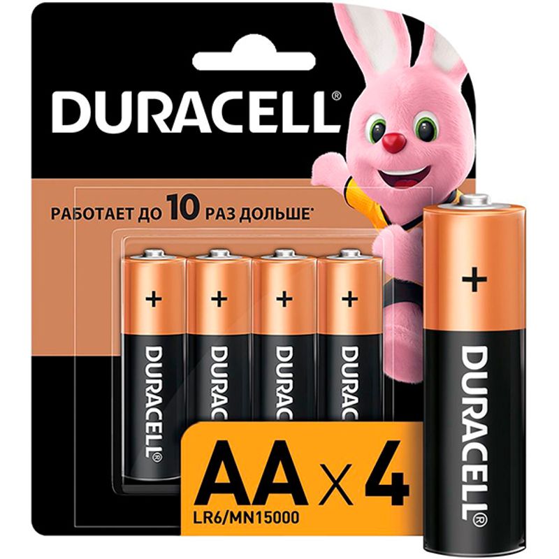 Элемент питания DURACELL LR6 BL4 BASIC CN (4/48/192/18816)