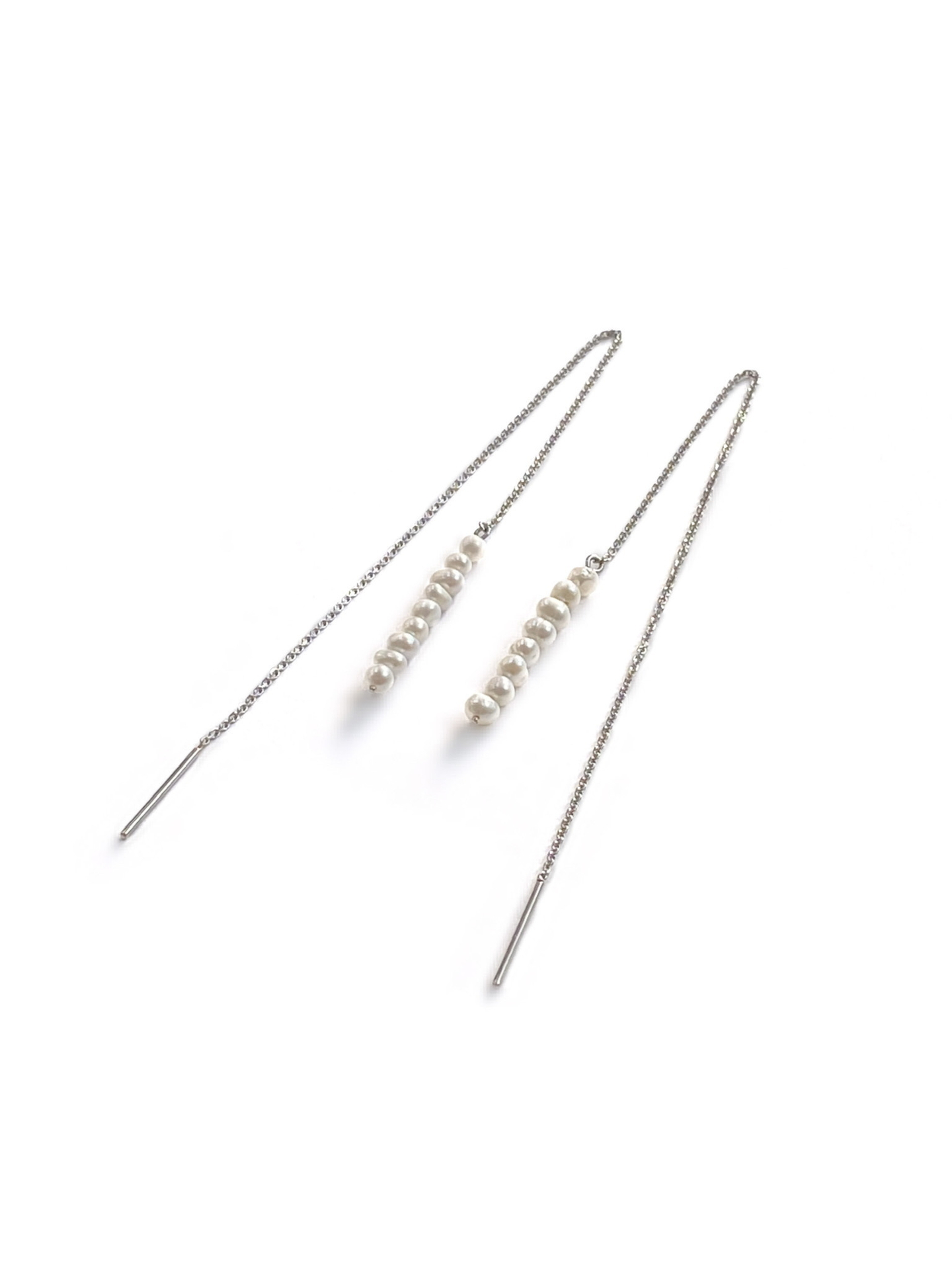 Серьги-протяжки Base Pearl с культ. жемчугом