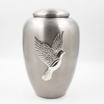 Урна для праха металл "Платинум Голубь"