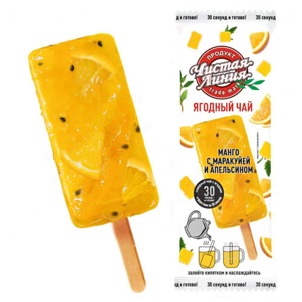 Замороженный чай "Северный чай с манго, маракуей и кусочками апельсина" концентрат напитка 50 гр