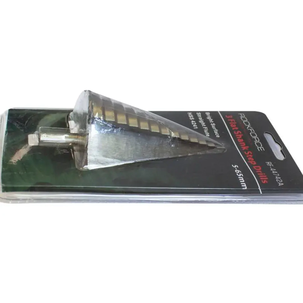 Сверло ступенчатоеHSS4241( 5-65мм)в блистере RockForce##Rock FORCE RF-44742A