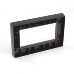 Рамка 2-местная (без перемычки), пластик, STEKKER, PFR00-7012-05 , серия Катрин, черный 50046