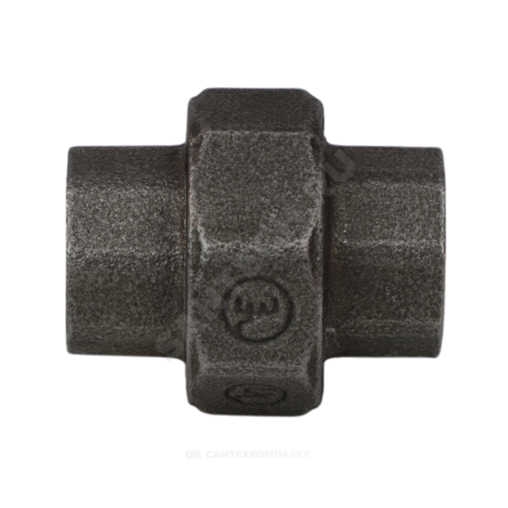 Соединитель прямой американка чугун Ду 15 (1/2") ВР/ВР конусный Fittex PLUS