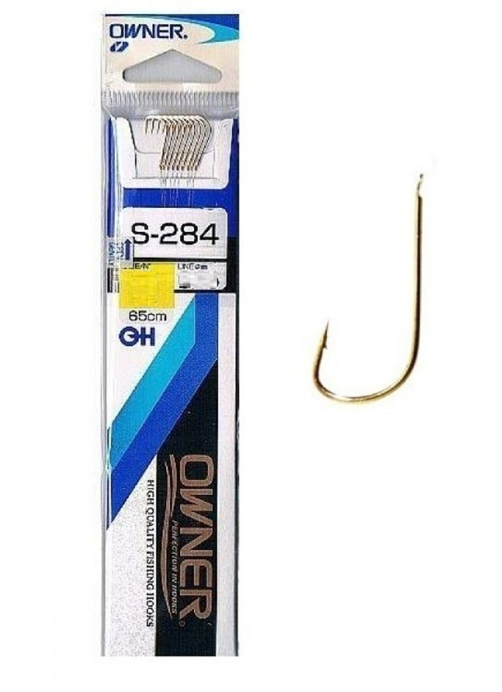 Поводок с крючком OWNER S284 №14, леска 0,12mm ( упк. по 10шт.)