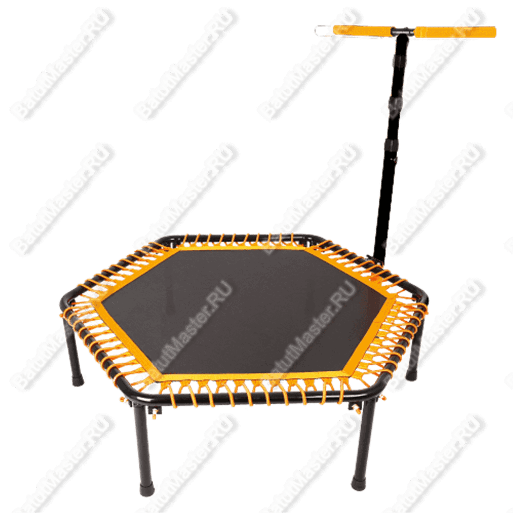 Каркасный батут с Т-образной ручкой, оранжевый, диаметр 4 фт, шестиугольный