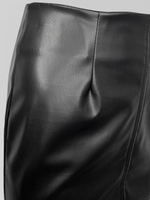 Юбка Wish collection 91122 удлиненная кожаная с разрезом сзади