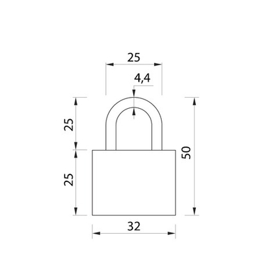 Навесной замок с 3 дисковыми ключами