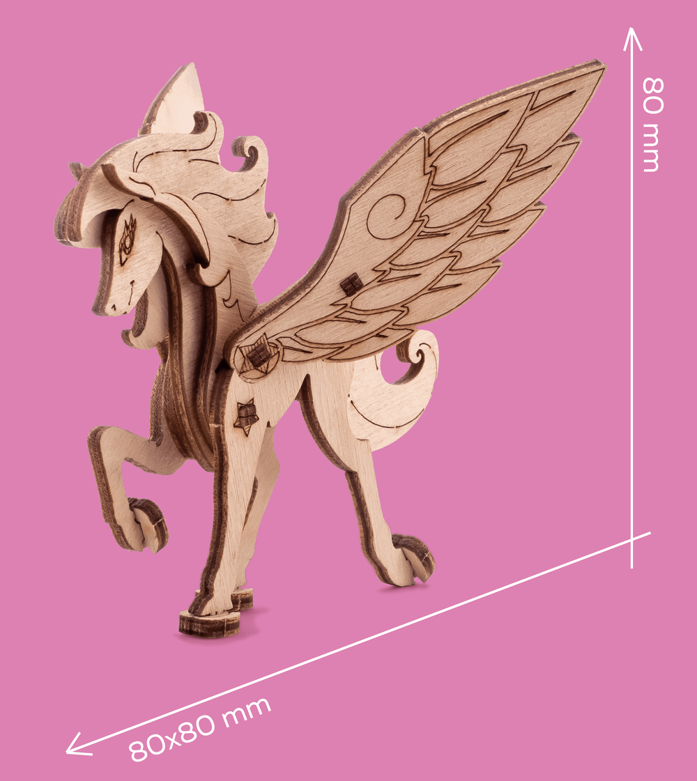 Пегас UNIT (UNIWOOD) - Деревянный конструктор с поддержкой дополненной реальности Wood Art.