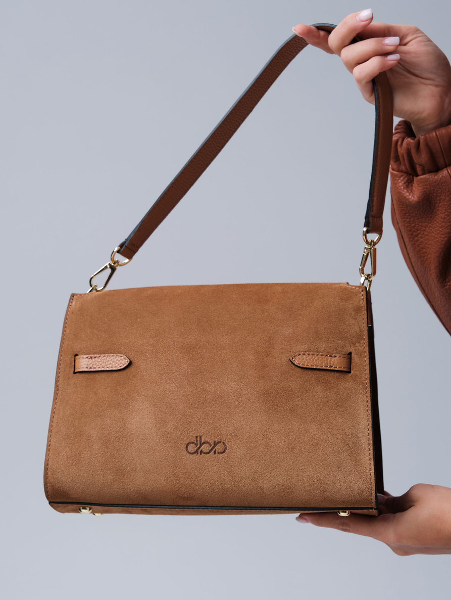 Замшевая сумка Rachel DBR 31361 cветло-коричневый