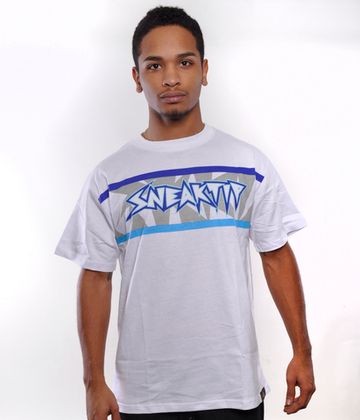 Футболка Sneaktip Edges белая с синим