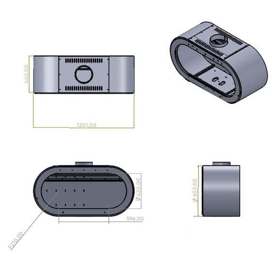 Печь-камин Sahara Х настенный